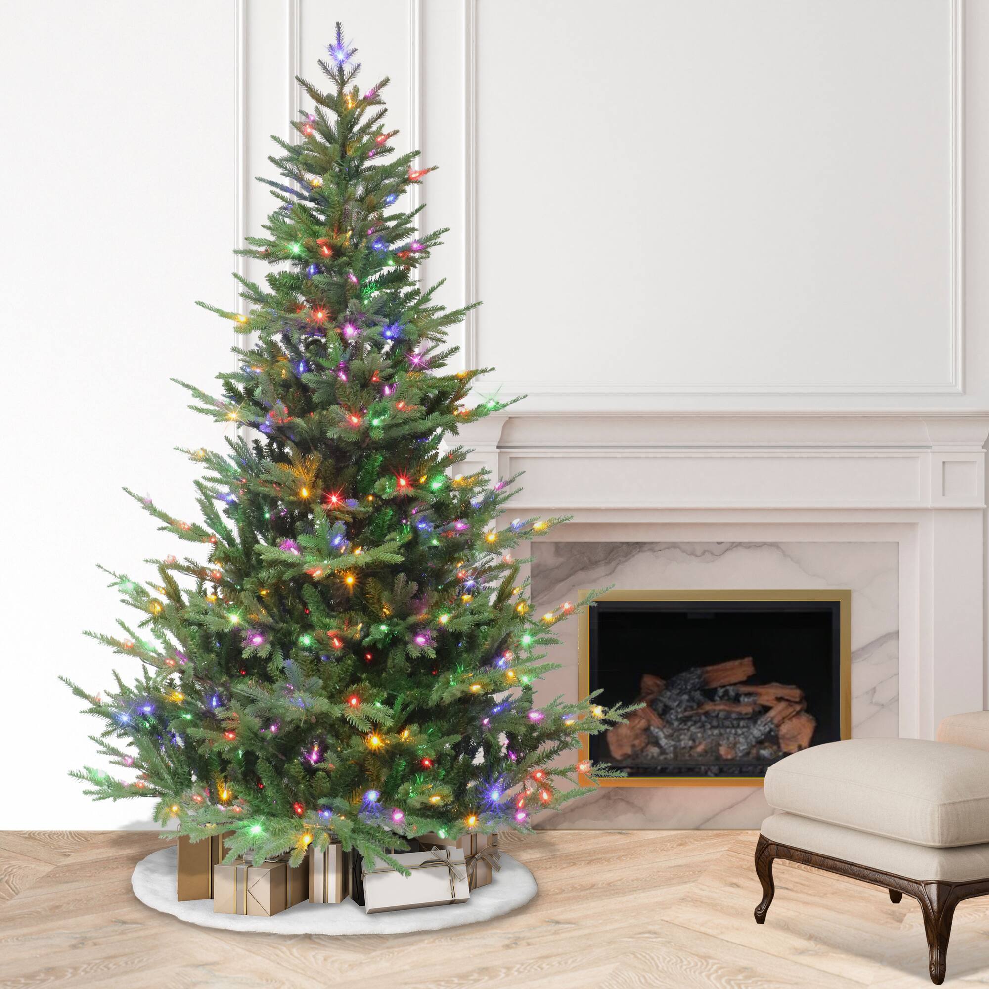 7.5ft. Pre-Lit Sacramento Fir Artificial Christmas Tree, Warm White LED Lights